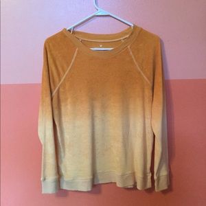 AE Soft and Sexy Orange Ombré Terry Sweater